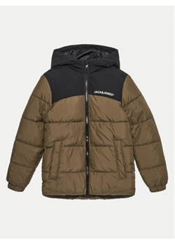 Jack&Jones Junior Kurtka puchowa Canteen BlockIing 12258878 Brązowy Regular Fit ze sklepu MODIVO w kategorii Kurtki chłopięce - zdjęcie 176772060