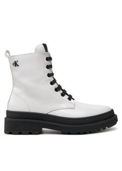 Calvin Klein Jeans Trapery Lace-Up Bootie V4A5-81031-1453 S Biały ze sklepu MODIVO w kategorii Buty zimowe dziecięce - zdjęcie 176772584
