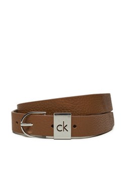 Calvin Klein Pasek Damski Ck Loop Thin Round Buckle 2.5 K60K612856 Brązowy ze sklepu MODIVO w kategorii Paski damskie - zdjęcie 176781831
