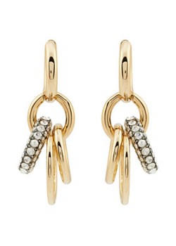 Tory Burch Kolczyki Miller Pave Interlocking Earring 160179 Złoty ze sklepu MODIVO w kategorii Kolczyki - zdjęcie 176783661