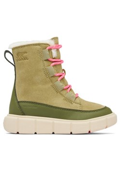 Sorel Śniegowce Explorer™III Lace Wp 2088512327 Zielony ze sklepu MODIVO w kategorii Buty zimowe dziecięce - zdjęcie 176791623