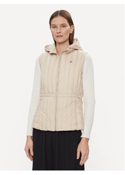 Tommy Hilfiger Bezrękawnik Feminine Lw Down Vest WW0WW40485 Beżowy Slim Fit ze sklepu MODIVO w kategorii Kamizelki damskie - zdjęcie 176792022