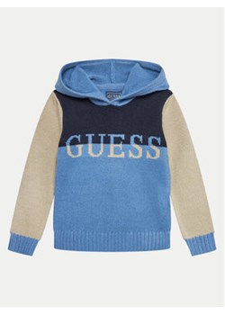 Guess Sweter N4BR01 Z32N0 Granatowy Regular Fit ze sklepu MODIVO w kategorii Swetry chłopięce - zdjęcie 176805711