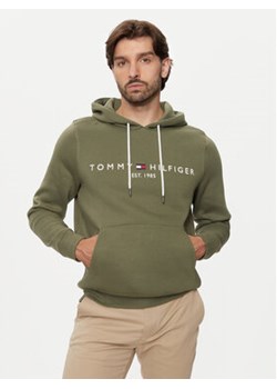 Tommy Hilfiger Bluza Logo MW0MW11599 Zielony Regular Fit ze sklepu MODIVO w kategorii Bluzy męskie - zdjęcie 176813451