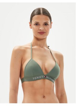 Tommy Hilfiger Góra od bikini UW0UW04109 Zielony ze sklepu MODIVO w kategorii Stroje kąpielowe - zdjęcie 176813570