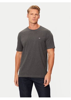 Gant T-Shirt Shield 2003184 Szary Regular Fit ze sklepu MODIVO w kategorii T-shirty męskie - zdjęcie 176819282