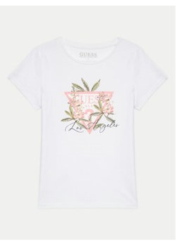 Guess T-Shirt J4BI25 J1314 Biały Regular Fit ze sklepu MODIVO w kategorii Bluzki dziewczęce - zdjęcie 176819291