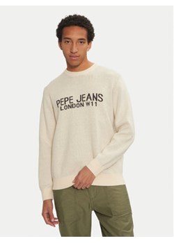 Pepe Jeans Sweter Cardin PM702466 Écru Regular Fit ze sklepu MODIVO w kategorii Swetry męskie - zdjęcie 176823473