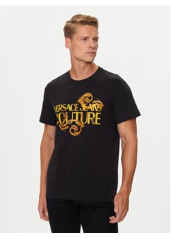 Versace Jeans Couture T-Shirt 76GAHG00 Czarny Regular Fit ze sklepu MODIVO w kategorii T-shirty męskie - zdjęcie 176826764