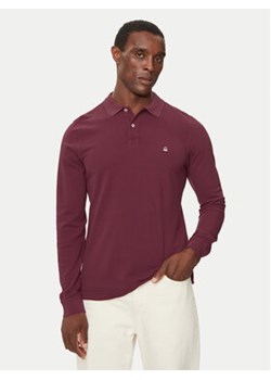 United Colors Of Benetton Polo 3089J3204 Bordowy Regular Fit ze sklepu MODIVO w kategorii T-shirty męskie - zdjęcie 176834922