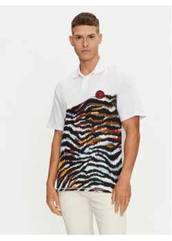 Just Cavalli Polo 76OAG6R1 Biały Regular Fit ze sklepu MODIVO w kategorii T-shirty męskie - zdjęcie 176842482