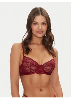 Hunkemöller Biustonosz z fiszbiną Isabelle 206364 Bordowy ze sklepu MODIVO w kategorii Biustonosze - zdjęcie 176858573