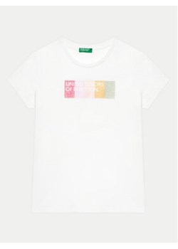 United Colors Of Benetton T-Shirt 3I1XC10JQ Biały Regular Fit ze sklepu MODIVO w kategorii T-shirty chłopięce - zdjęcie 176861221