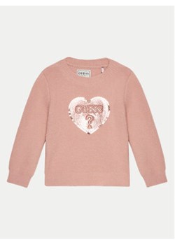 Guess Sweter K4BR02 Z3220 Różowy Regular Fit ze sklepu MODIVO w kategorii Swetry dziewczęce - zdjęcie 176865070