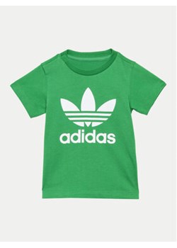 adidas T-Shirt Trefoil IY4028 Zielony Regular Fit ze sklepu MODIVO w kategorii T-shirty chłopięce - zdjęcie 176875242