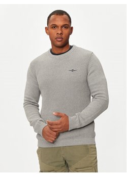 Aeronautica Militare Sweter 242MA1453L409 Szary Regular Fit ze sklepu MODIVO w kategorii Swetry męskie - zdjęcie 176879100