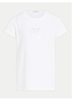 Calvin Klein Jeans T-Shirt Monogram IG0IG02530 D Biały Slim Fit ze sklepu MODIVO w kategorii T-shirty chłopięce - zdjęcie 176885850