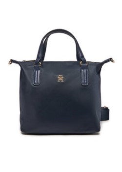 Tommy Hilfiger Torebka Poppy Th Small Tote AW0AW15640 Granatowy ze sklepu MODIVO w kategorii Torby Shopper bag - zdjęcie 176889733