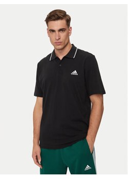 adidas Polo Essentials IC9314 Czarny Regular Fit ze sklepu MODIVO w kategorii T-shirty męskie - zdjęcie 176899774