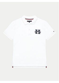 Tommy Hilfiger Polo KB0KB09029 Biały Regular Fit ze sklepu MODIVO w kategorii T-shirty chłopięce - zdjęcie 176900202