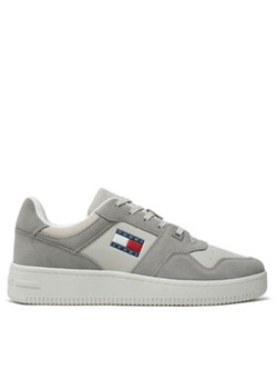 Tommy Jeans Sneakersy Tjm Basket Leather EM0EM01440 Szary ze sklepu MODIVO w kategorii Buty sportowe męskie - zdjęcie 176912391