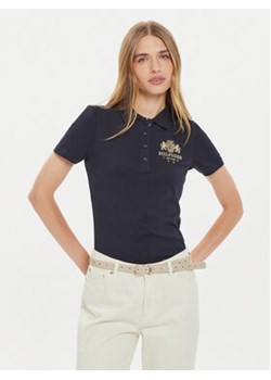 Tommy Hilfiger Polo WW0WW43609 Granatowy Slim Fit ze sklepu MODIVO w kategorii Bluzki damskie - zdjęcie 176919373