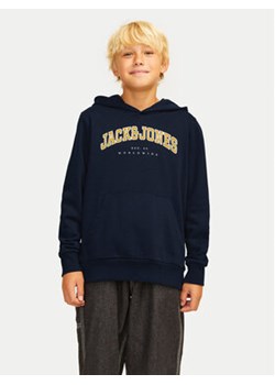 Jack&Jones Junior Bluza Caleb 12259564 Granatowy Relaxed Fit ze sklepu MODIVO w kategorii Bluzy chłopięce - zdjęcie 176921820