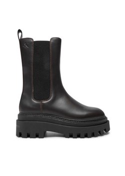 Calvin Klein Jeans Sztyblety Flatform YW0YW01542 Brązowy ze sklepu MODIVO w kategorii Botki - zdjęcie 176927604