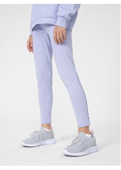 4F Legginsy 4FJSS23TTIGF039 Fioletowy Slim Fit ze sklepu MODIVO w kategorii Spodnie dziewczęce - zdjęcie 176929863