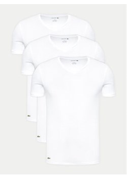 Lacoste Komplet 3 t-shirtów TH3374 Biały Slim Fit ze sklepu MODIVO w kategorii T-shirty męskie - zdjęcie 176933021