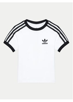 adidas T-Shirt adicolor Trefoil JE0517 Biały Regular Fit ze sklepu MODIVO w kategorii Bluzki dziewczęce - zdjęcie 176933033