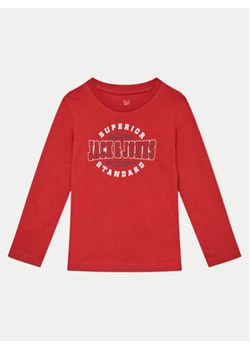 Jack&Jones Junior Bluzka Logo 12258882 Czerwony Regular Fit ze sklepu MODIVO w kategorii T-shirty chłopięce - zdjęcie 176946534