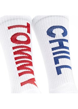 Tommy Jeans Zestaw 3 par wysokich skarpet unisex 701221224 Biały ze sklepu MODIVO w kategorii Skarpetki damskie - zdjęcie 176950190