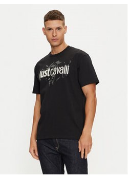 Just Cavalli T-Shirt 76OAHG11 Czarny Regular Fit ze sklepu MODIVO w kategorii T-shirty męskie - zdjęcie 176992162