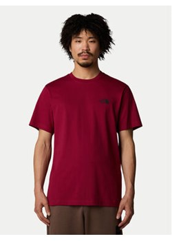 The North Face T-Shirt Simple Dome NF0A87NG Bordowy Regular Fit ze sklepu MODIVO w kategorii T-shirty męskie - zdjęcie 177000371