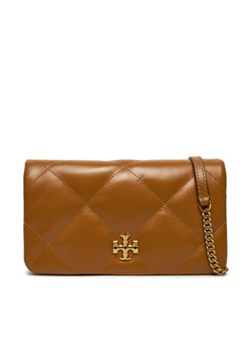 Tory Burch Torebka Kira iamond Quilt Chain Wallet 158624 Brązowy ze sklepu MODIVO w kategorii Kopertówki - zdjęcie 177019384