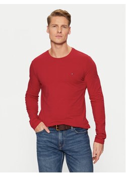 Tommy Hilfiger Longsleeve Stretch Tee MW0MW10804 Czerwony Slim Fit ze sklepu MODIVO w kategorii T-shirty męskie - zdjęcie 177020840