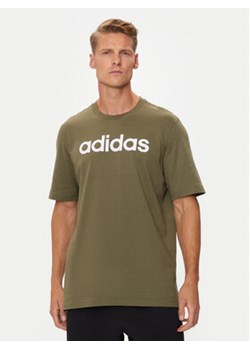 adidas T-Shirt Essentials Linear Logo IC9280 Zielony Regular Fit ze sklepu MODIVO w kategorii T-shirty męskie - zdjęcie 177051110