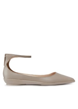 Calvin Klein Baleriny Wrapped Ankle Strap Ballerina HW0HW01840 Szary ze sklepu MODIVO w kategorii Balerinki - zdjęcie 177054631