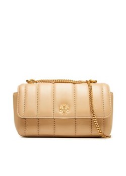 Tory Burch Torebka Kira Mini Flap Bag 142567 Écru ze sklepu MODIVO w kategorii Kopertówki - zdjęcie 177067891