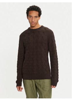 Selected Homme Sweter 16094503 Brązowy Regular Fit ze sklepu MODIVO w kategorii Swetry męskie - zdjęcie 177068832