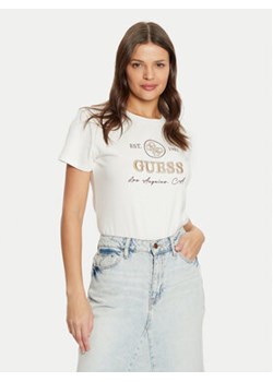 Guess T-Shirt V5RI05 J1314 Écru Regular Fit ze sklepu MODIVO w kategorii Bluzki damskie - zdjęcie 177098151