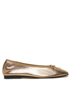 Tommy Hilfiger Baleriny Ballerina Soft Leather Metallic FW0FW08452 Złoty ze sklepu MODIVO w kategorii Balerinki - zdjęcie 177105761