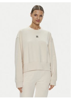 adidas Bluza adicolor Essentials IA6502 Écru Relaxed Fit ze sklepu MODIVO w kategorii Bluzy damskie - zdjęcie 177107023