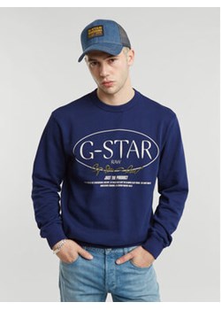 G-Star Raw Bluza Circle D25100-D257 Niebieski Regular Fit ze sklepu MODIVO w kategorii Bluzy męskie - zdjęcie 177117182