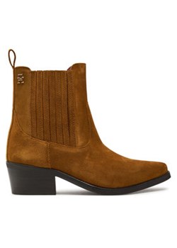 Tommy Hilfiger Botki Th Suede Cowboy Boot FW0FW08034 Brązowy ze sklepu MODIVO w kategorii Botki - zdjęcie 177120120