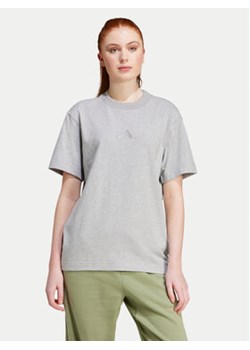 adidas T-Shirt ALL SZN IY6785 Szary Loose Fit ze sklepu MODIVO w kategorii Bluzki damskie - zdjęcie 177161791