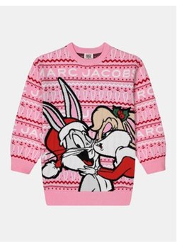 Marc Jacobs Sukienka dzianinowa LOONEY TUNES W12454 Różowy Regular Fit ze sklepu MODIVO w kategorii Sukienki dziewczęce - zdjęcie 177168604