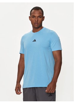 adidas Koszulka techniczna Designed for Training IS3830 Błękitny Slim Fit ze sklepu MODIVO w kategorii T-shirty męskie - zdjęcie 177184033