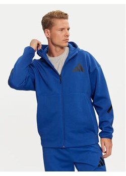 adidas Bluza Z.N.E. JF6388 Niebieski Regular Fit ze sklepu MODIVO w kategorii Bluzy męskie - zdjęcie 177195091